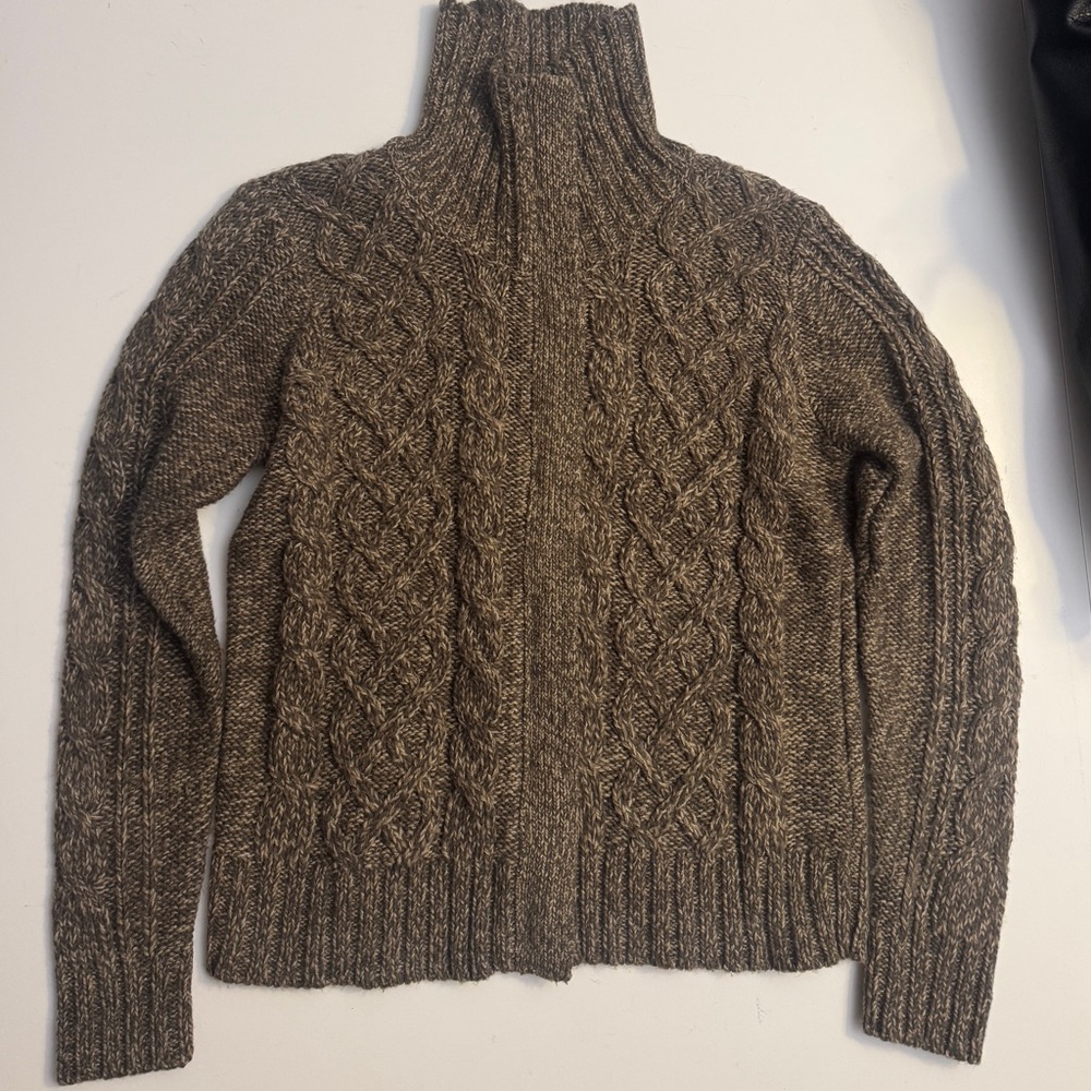 St. John's Bay Petite Brown Cable Knit Sweater